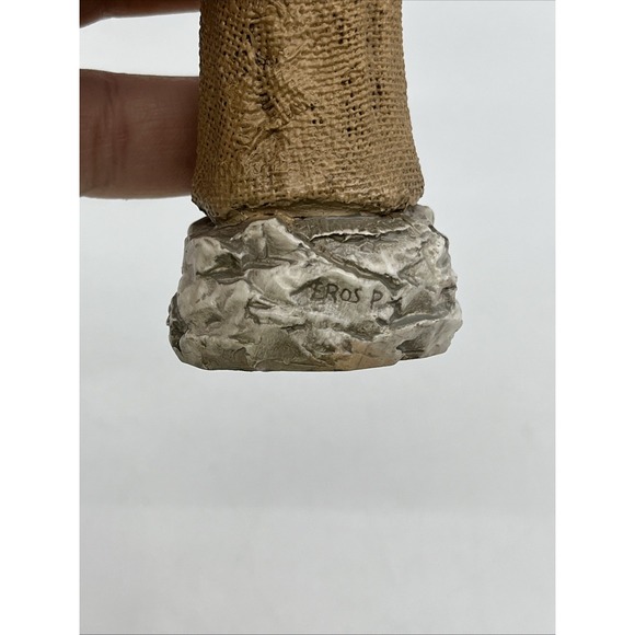 Saint Francis & Dove Statue Dipinto A Mano Assisi 5.5" Tall Eros P Signed - Picture 12 of 12